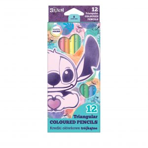 Trojhranné pastelky Stitch Pastel 12 ks