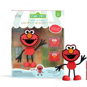 Sada Figúrka Elmo a 2 senzorické svietiace kocky do vody