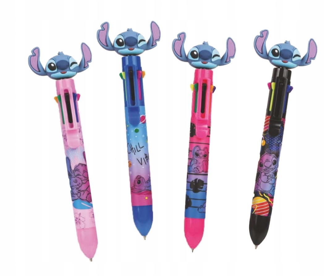 Guľôčkové pero 8-farebné Stitch