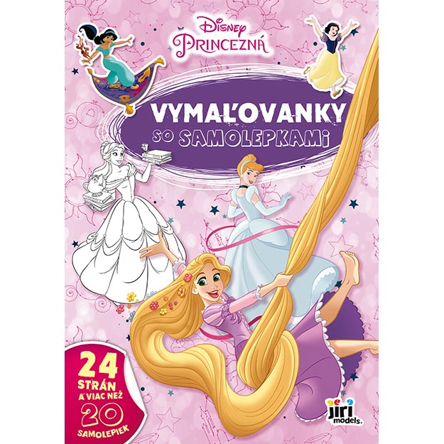 Vymaľovanky A4 so samolepkami Princezné