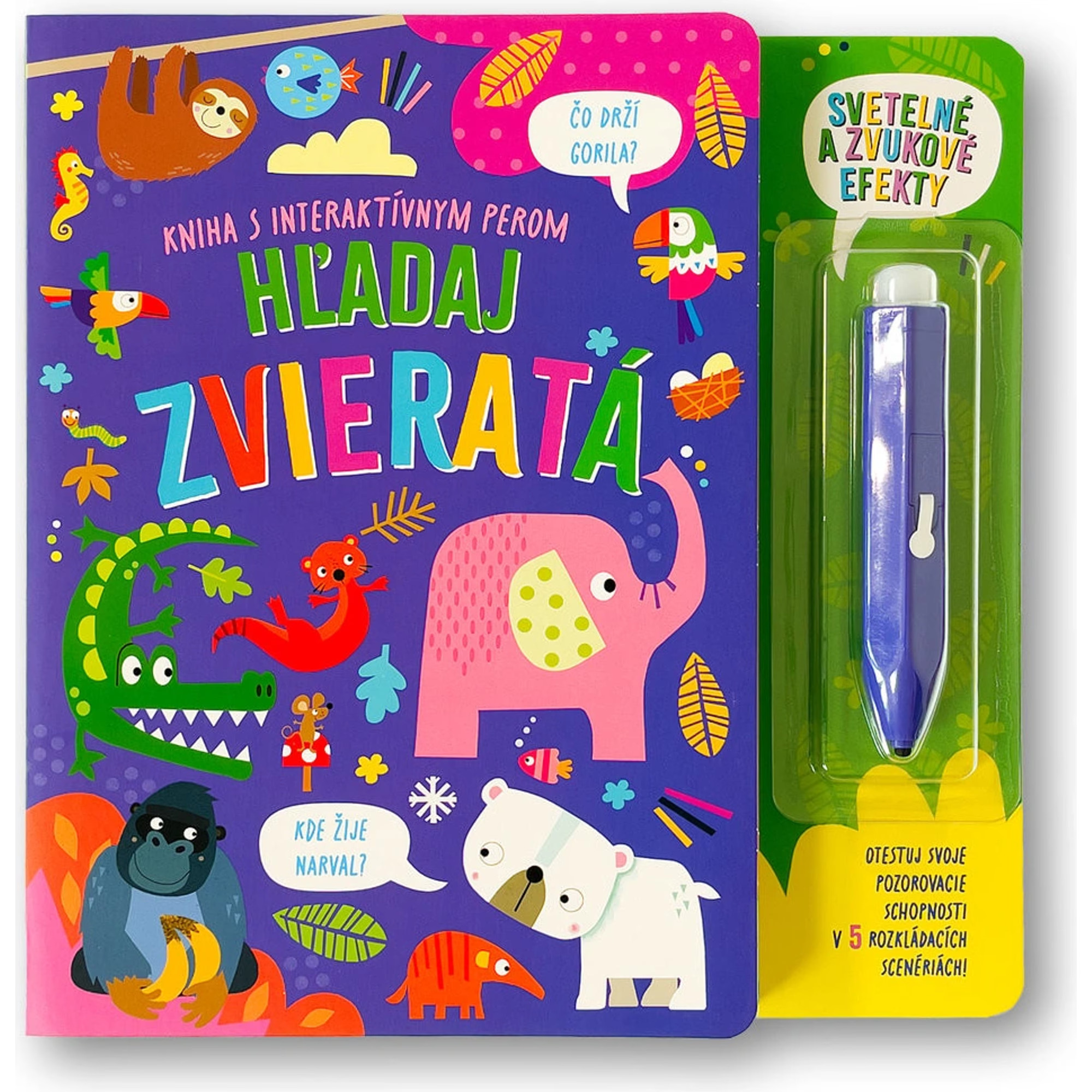 Hľadaj zvieratá Kniha s interaktívnym perom