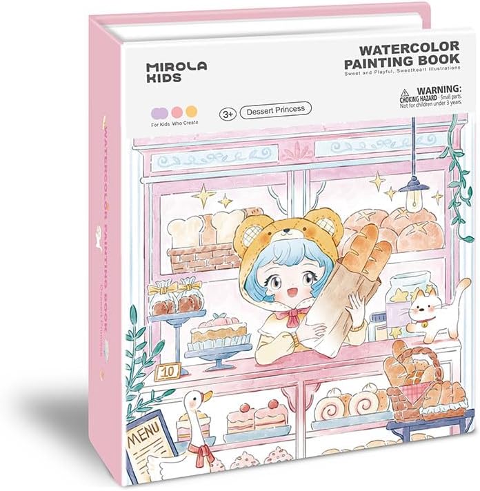 Kreatívna kniha Maľovanie vodovými farbami Dessert Princess