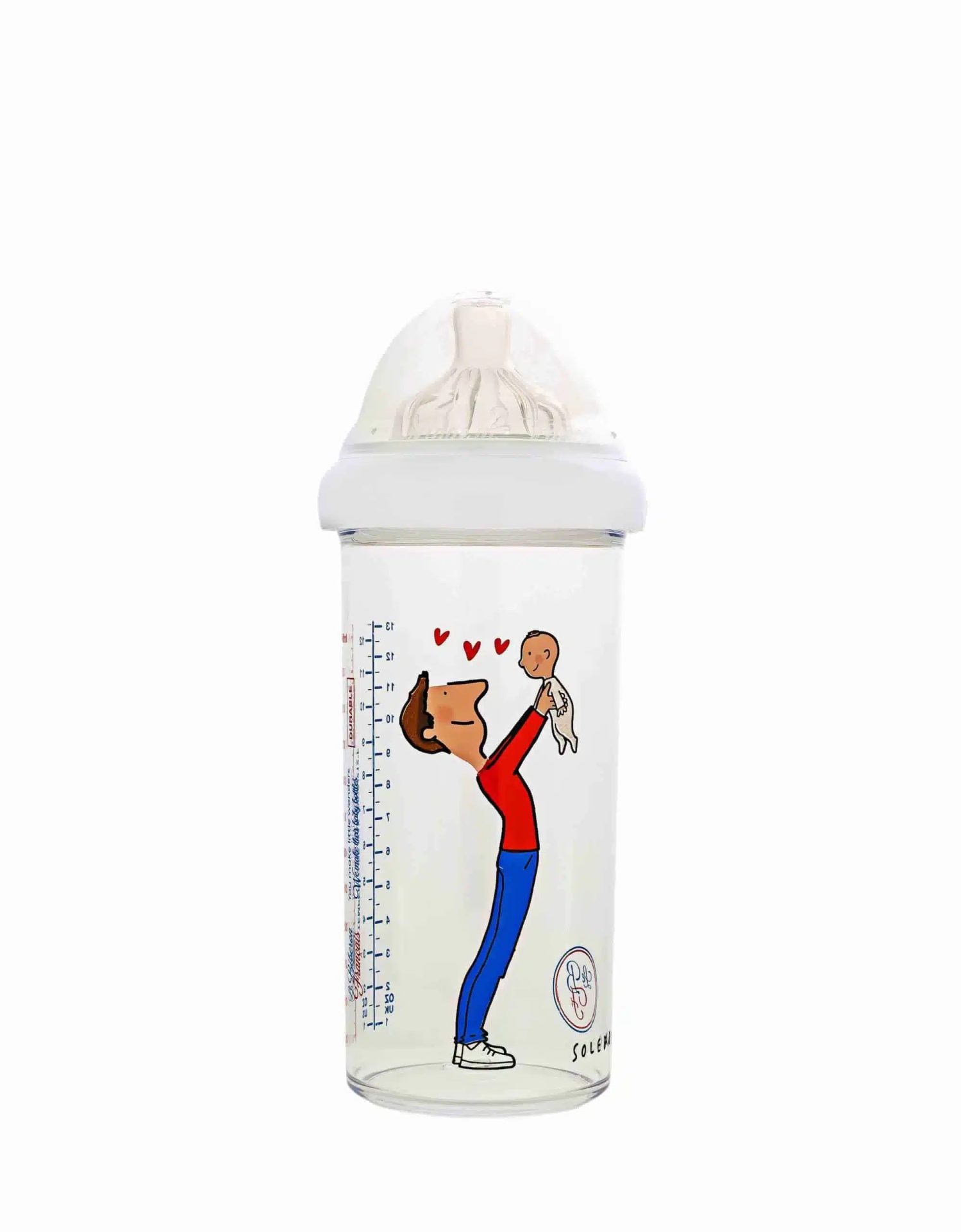 SET 3 DOJČENSKÝCH FLIAŠ LE BIBERON FRANCAIS PAPA BEBÉ BY SOLEDAD, 2x 210 ML, 1x 360 ML, 0+M/ 6+M – Obrázok 8