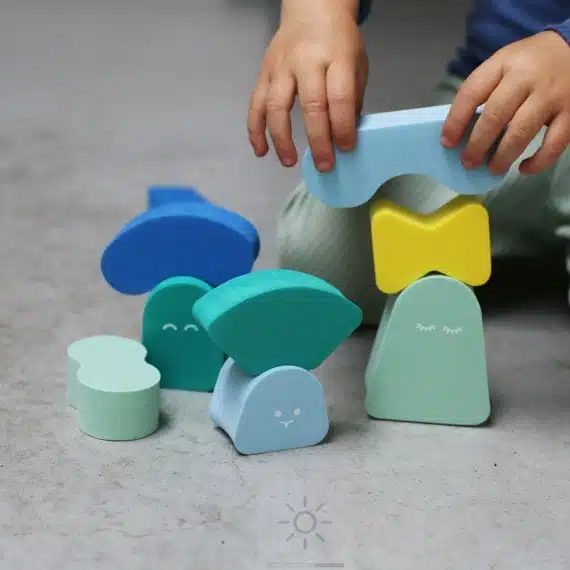 QUUT BLOKKI BALANČNÁ HRAČKA MINTY BLUE – Obrázok 4