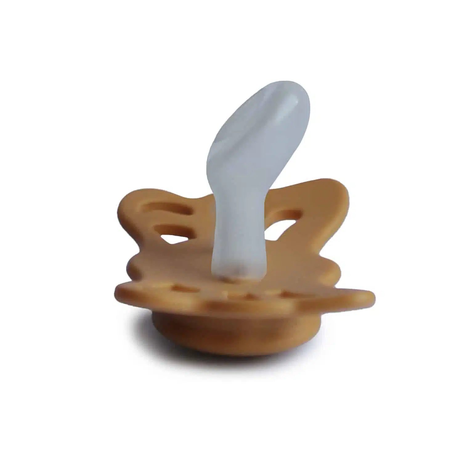 ANATOMICKÝ CUMLÍK FRIGG BUTTERFLY HONEY GOLD, 0-6M, SILIKÓN – Obrázok 2