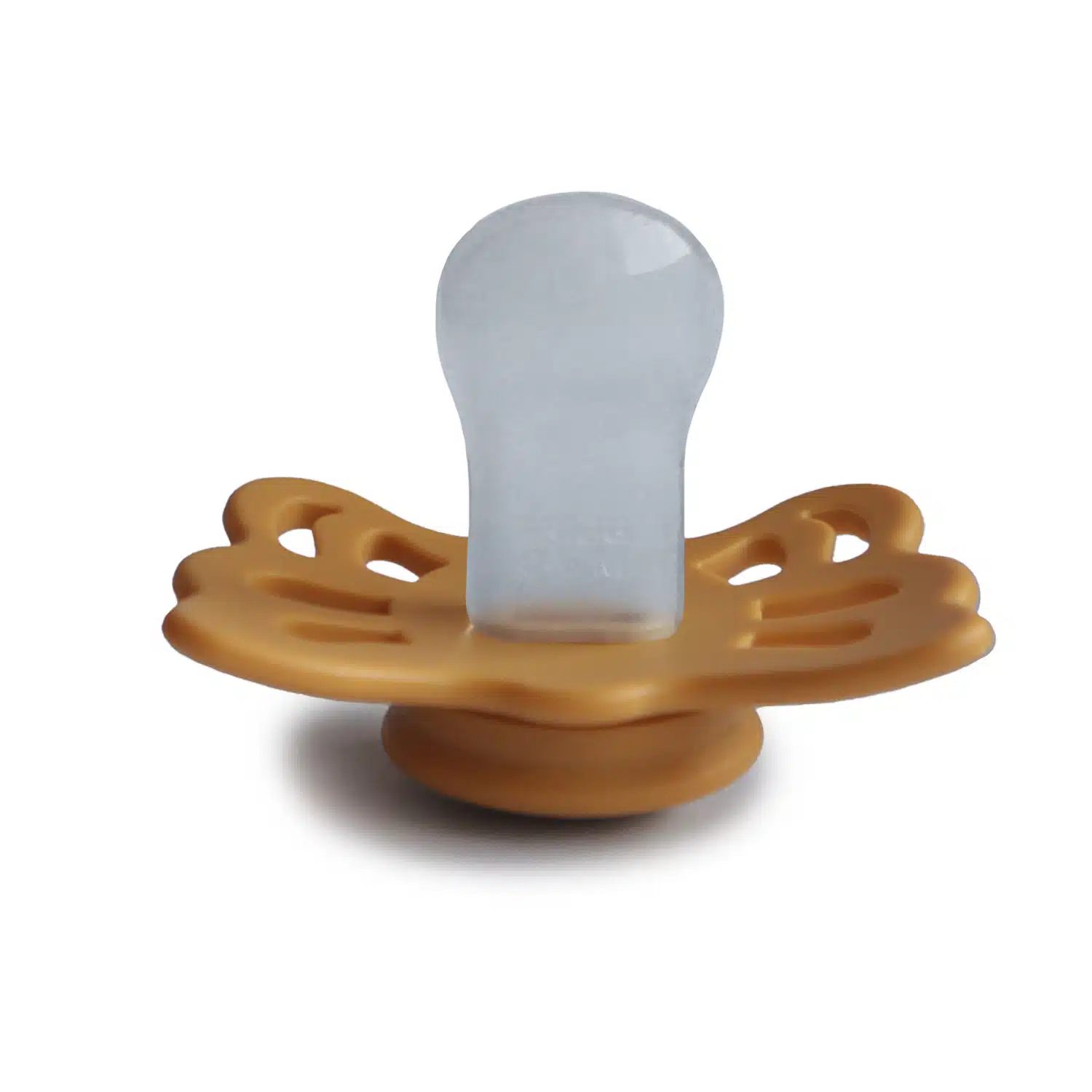 ANATOMICKÝ CUMLÍK FRIGG BUTTERFLY HONEY GOLD, 0-6M, SILIKÓN – Obrázok 3
