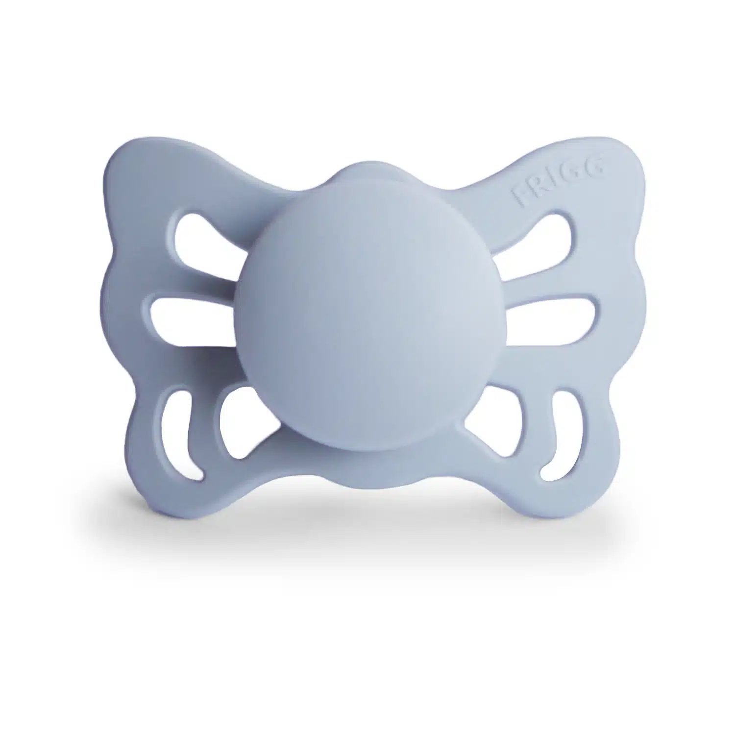 ANATOMICKÝ CUMLÍK FRIGG BUTTERFLY POWDER BLUE, 0-6M, SILIKÓN