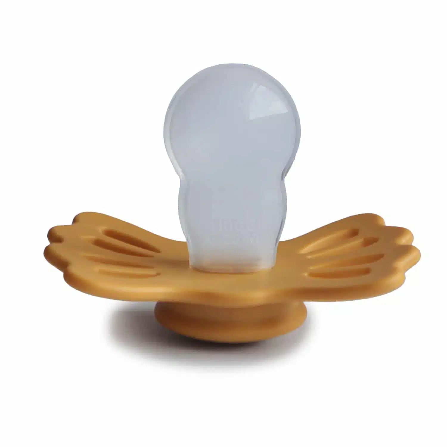 SYMETRICKÝ CUMLÍK FRIGG LUCKY HONEY GOLD, 6-18M, SILIKÓN – Obrázok 3