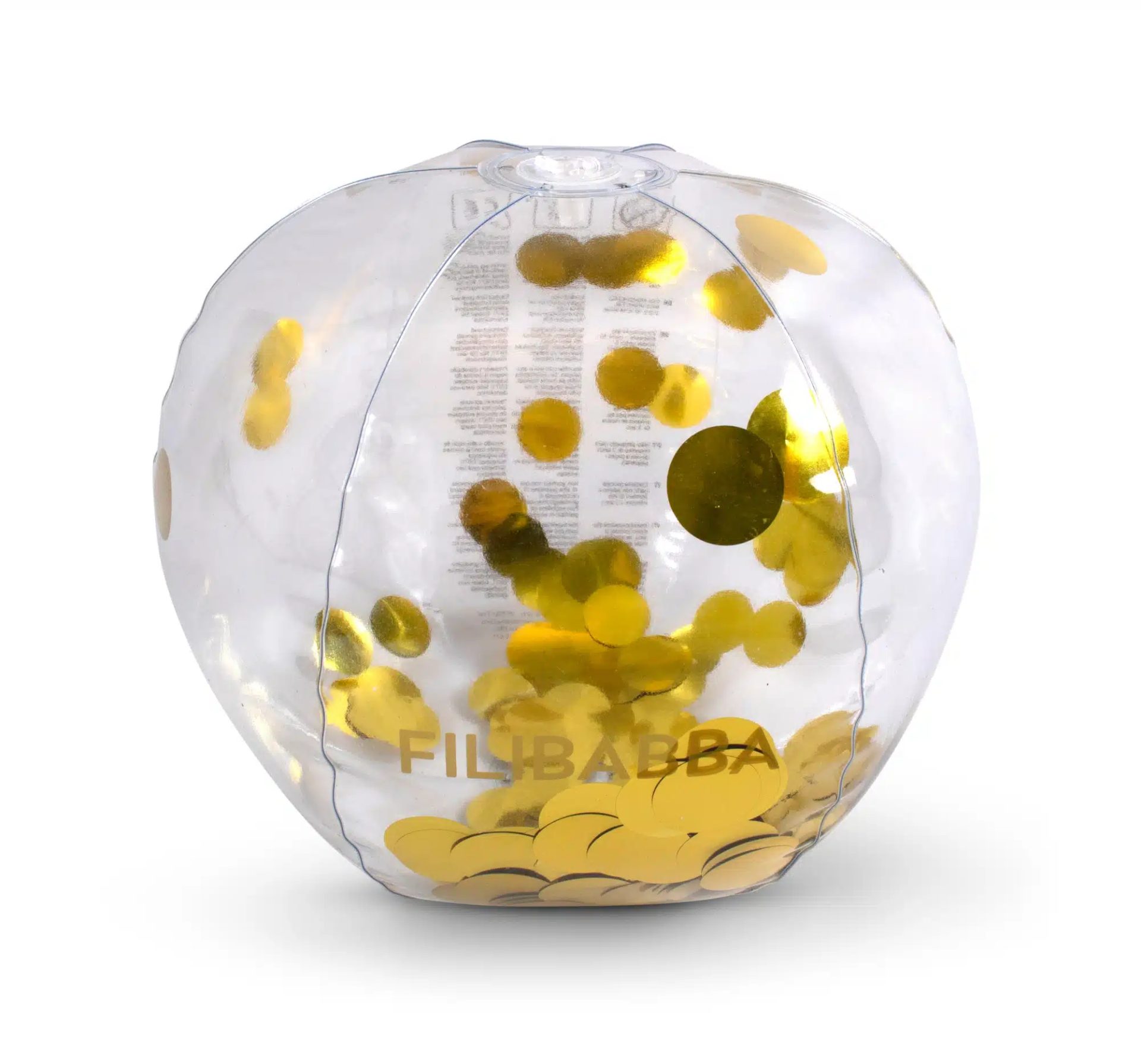 PLÁŽOVÁ LOPTA FILIBABBA GOLD CONFETTI