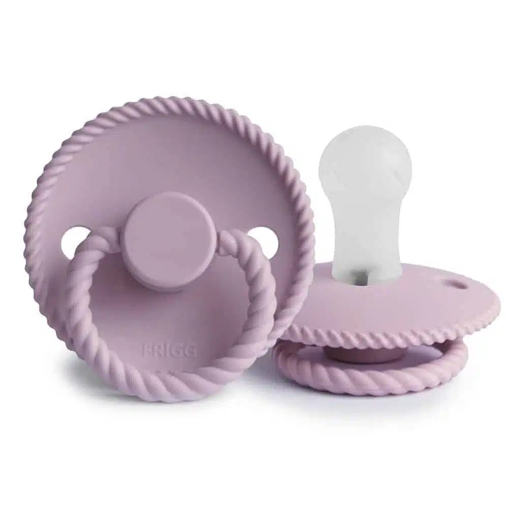 OKRÚHLY CUMLÍK FRIGG ROPE SOFT LILAC, 0-6M, SILIKÓN