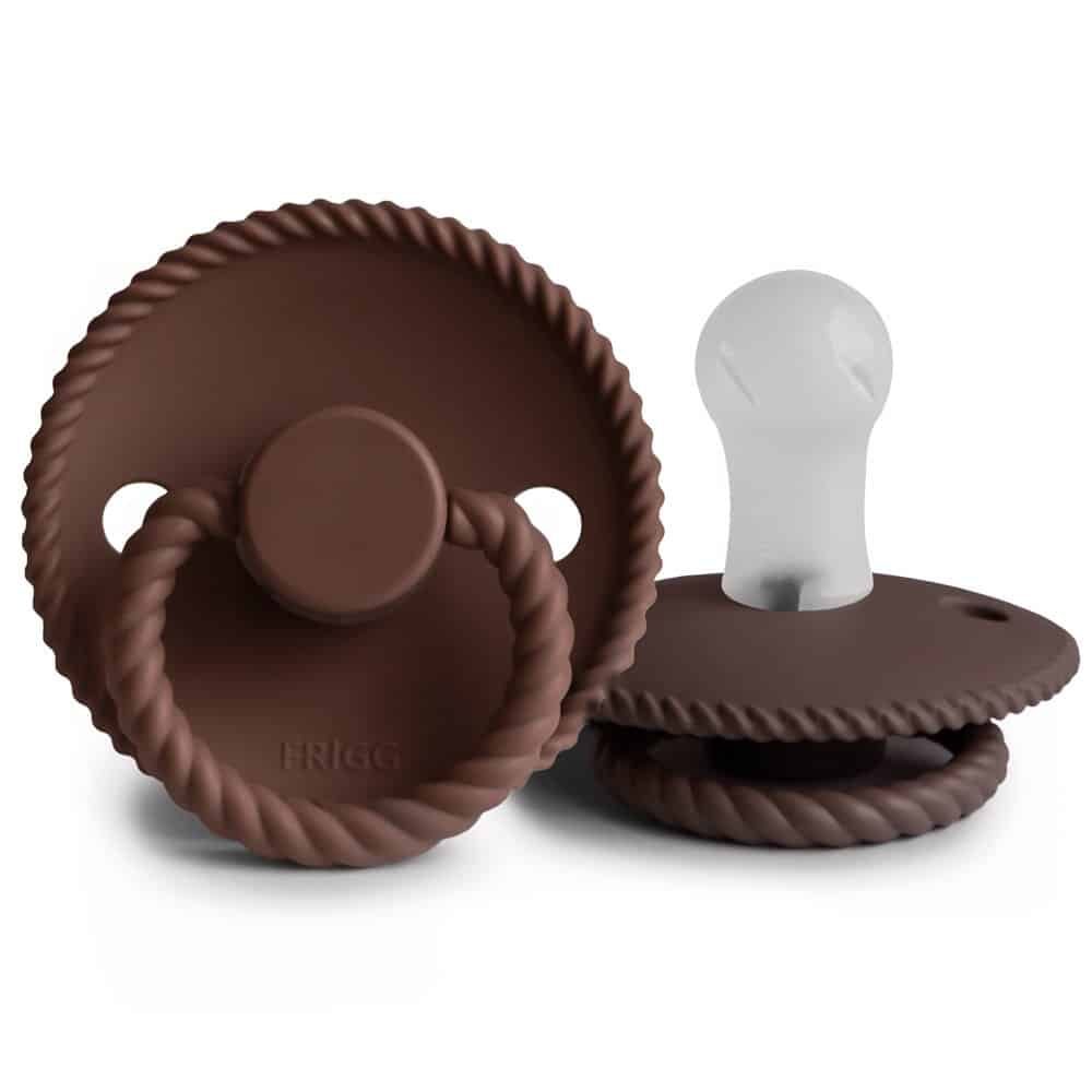 OKRÚHLY CUMLÍK FRIGG ROPE COCOA, 0-6M, SILIKÓN
