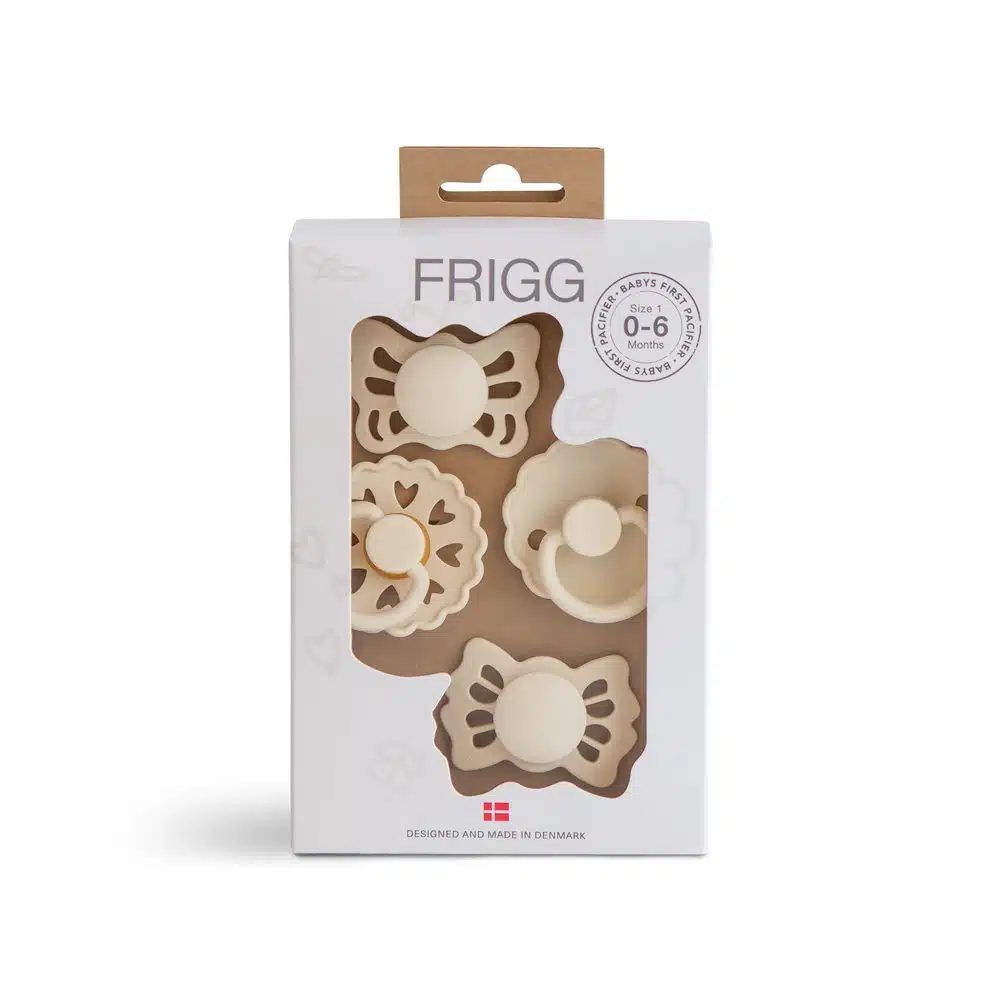 ŠTVORBALENIE CUMLÍKOV FRIGG BABY´S FIRST- FLORAL HEART, CREAM