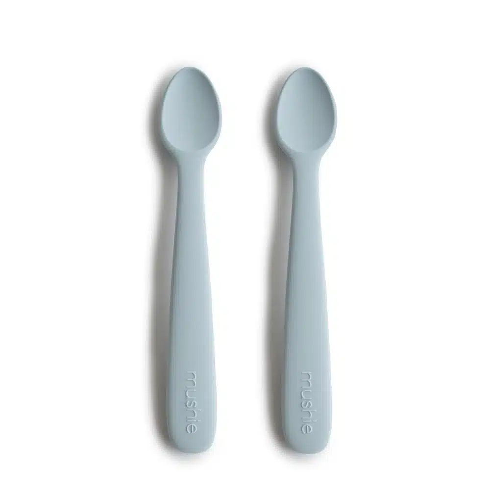 DVOJBALENIE SILIKÓNOVÝCH LYŽIČIEK MUSHIE - POWDER BLUE