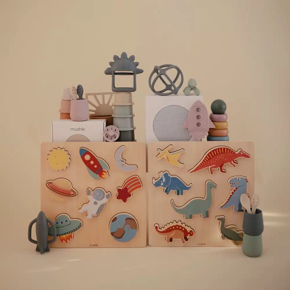 DREVENÉ PUZZLE MUSHIE - DINOSAUR – Obrázok 6