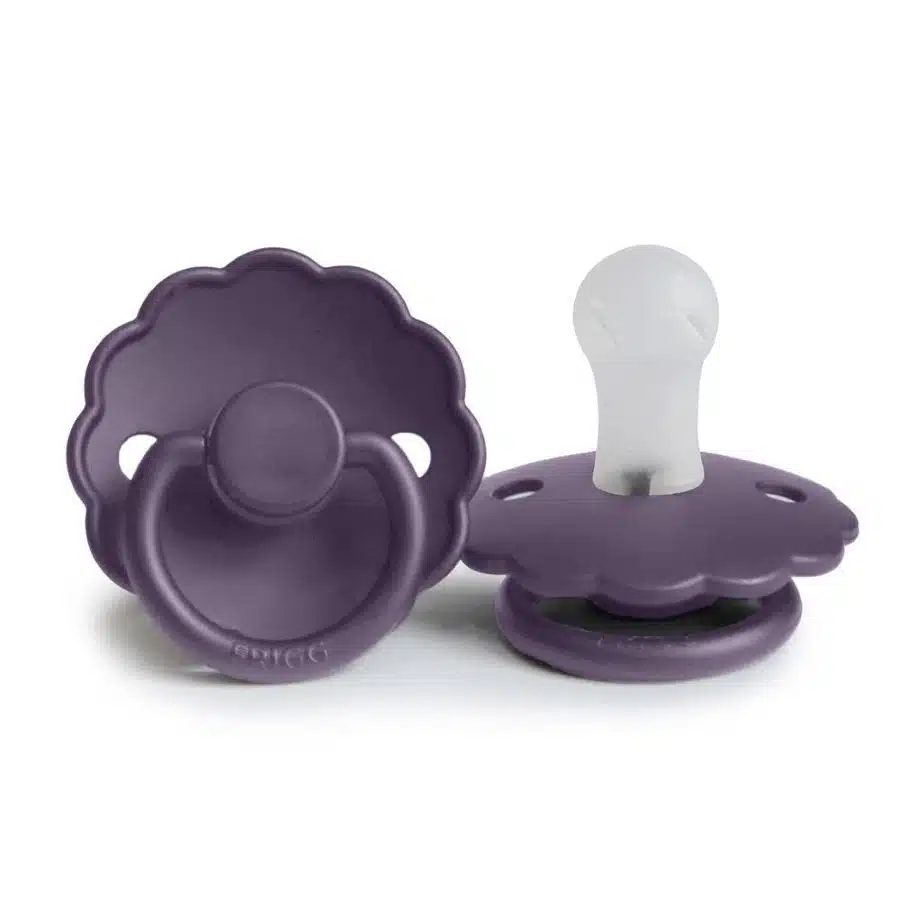 OKRÚHLY CUMLÍK FRIGG DAISY VIOLET DREAM, 0-6M, SILIKÓN
