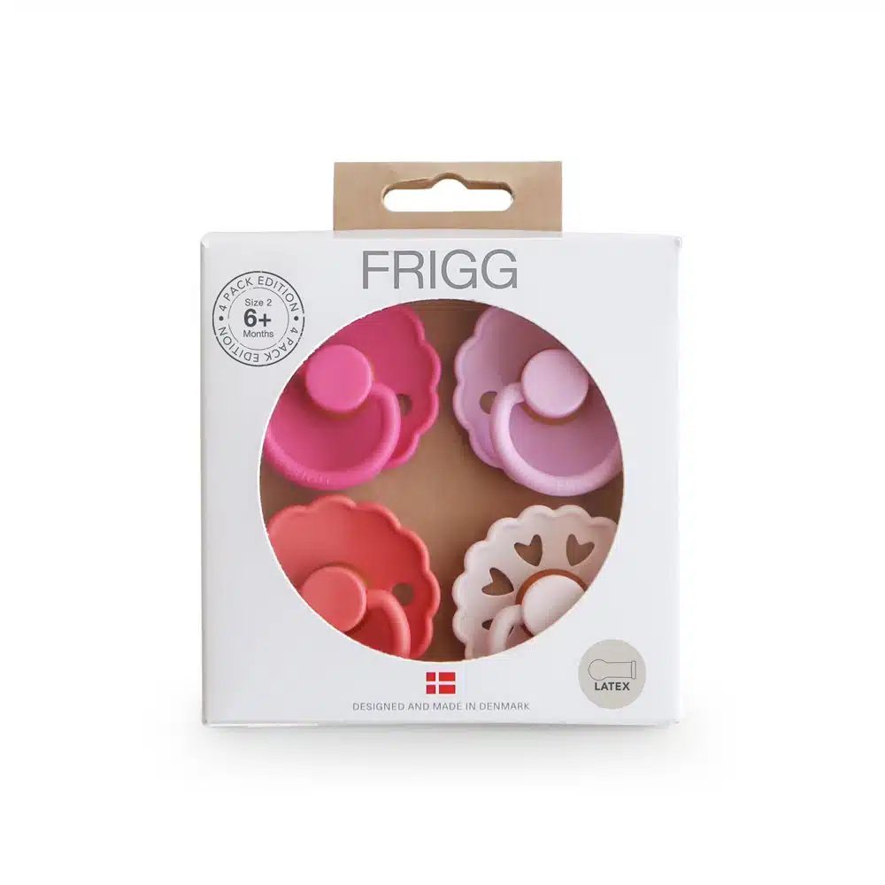 ŠTVORBALENIE OKRÚHLYCH CUMLÍKOV FRIGG ROSY ROMANCE, 6-18M, KAUČUK