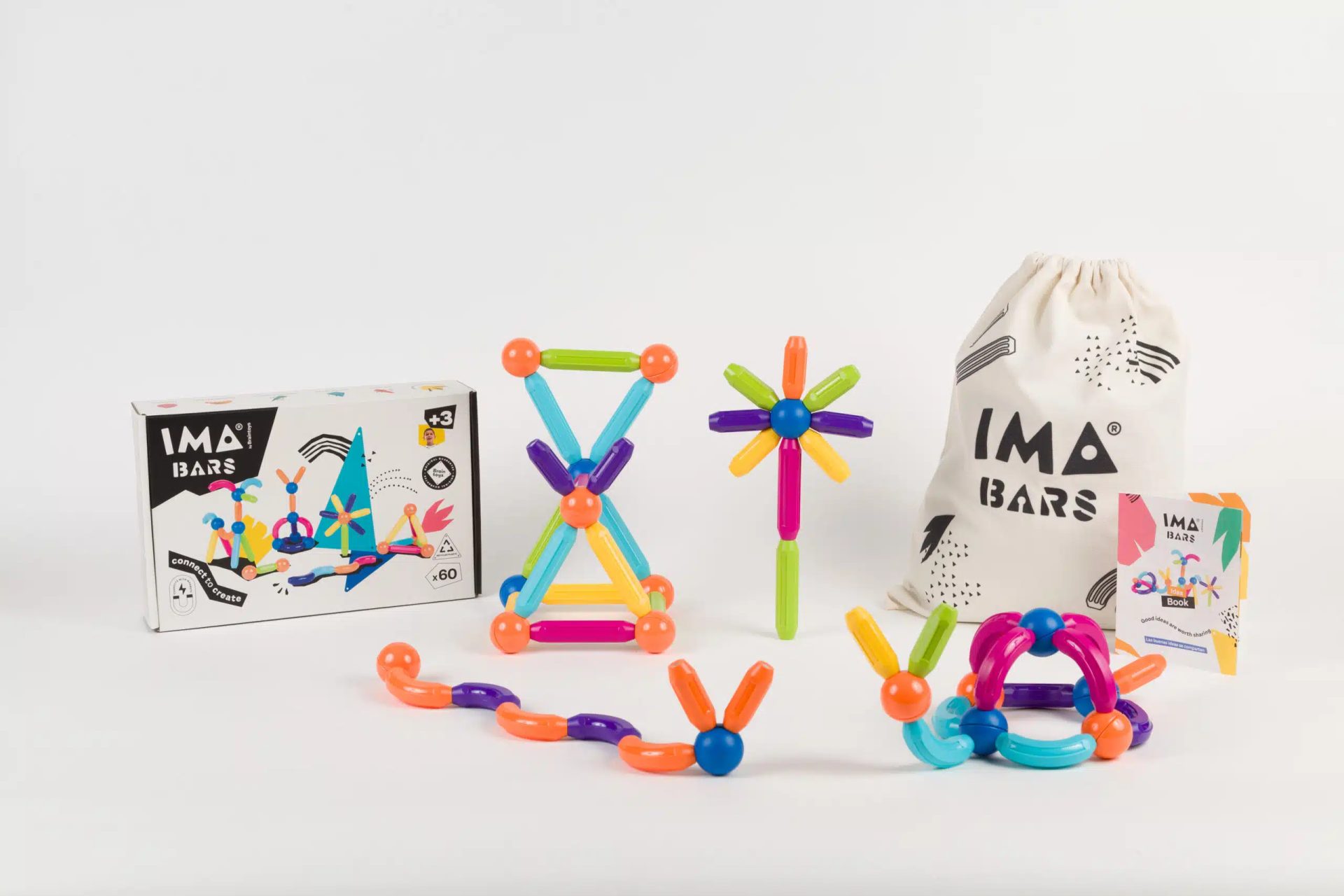 MAGNETICKÁ STAVEBNICA IMANIX IMABARS- 60 KUSOV – Obrázok 2