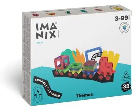 MAGNETICKÁ STAVEBNICA IMANIX TRAIN CON VAGONES- 38 KUSOV