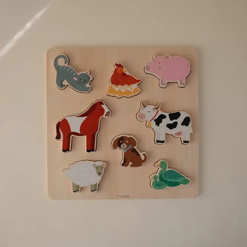 DREVENÉ PUZZLE MUSHIE - FARM – Obrázok 2