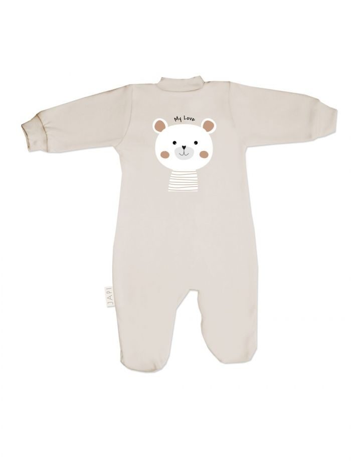 Dojčenský overal TEDDY - 074 - Béžová – Obrázok 2
