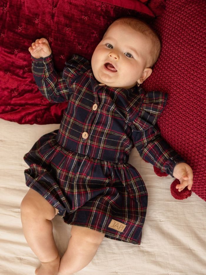 Body šaty pre bábätko ROYAL s dlhým rukávom - 074 - Royal modrá