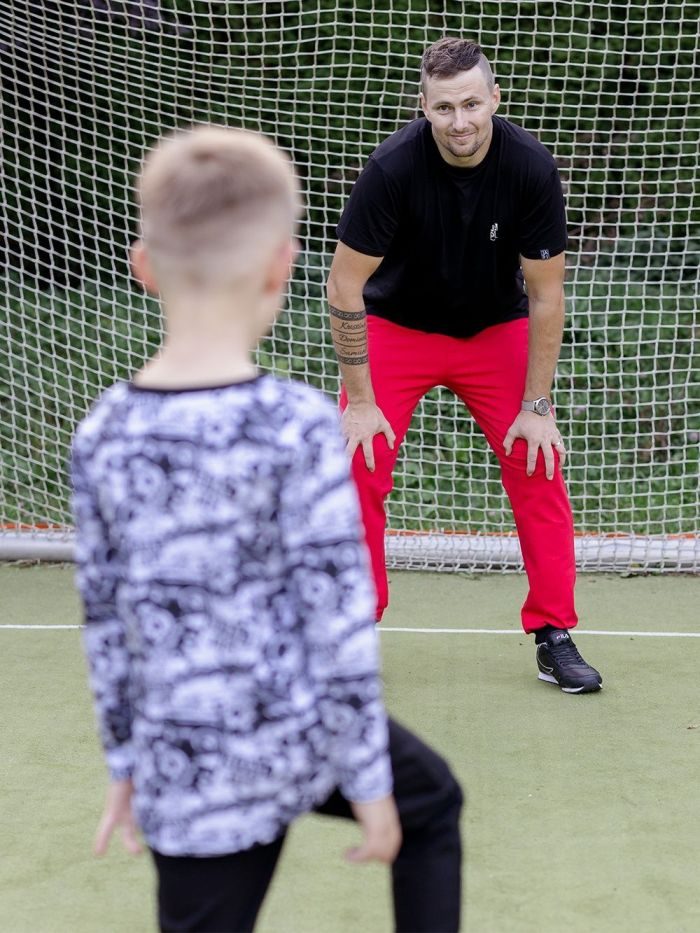 Pánske tričko 1F FOOTBALL s krátkym rukávom - 176 - Čierna