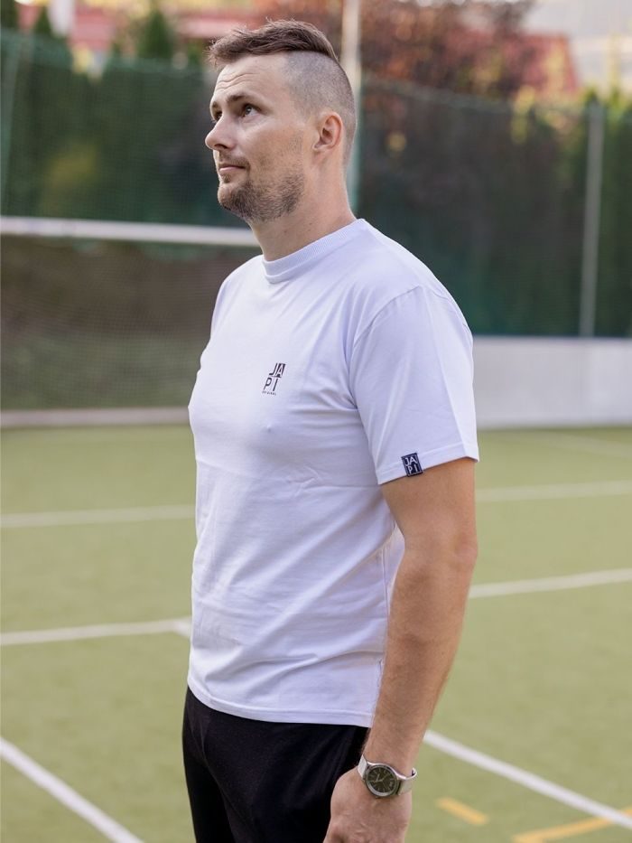 Pánske tričko 1F FOOTBALL s krátkym rukávom - 182 - Biela