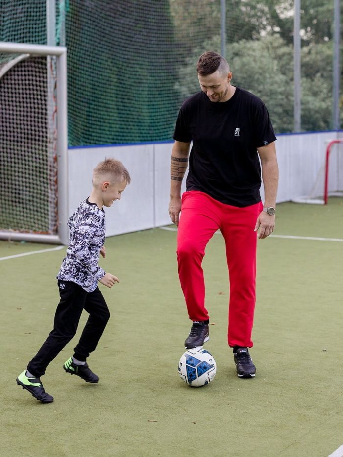 Pánske tepláky 1F FOOTBALL - 170 - Červená