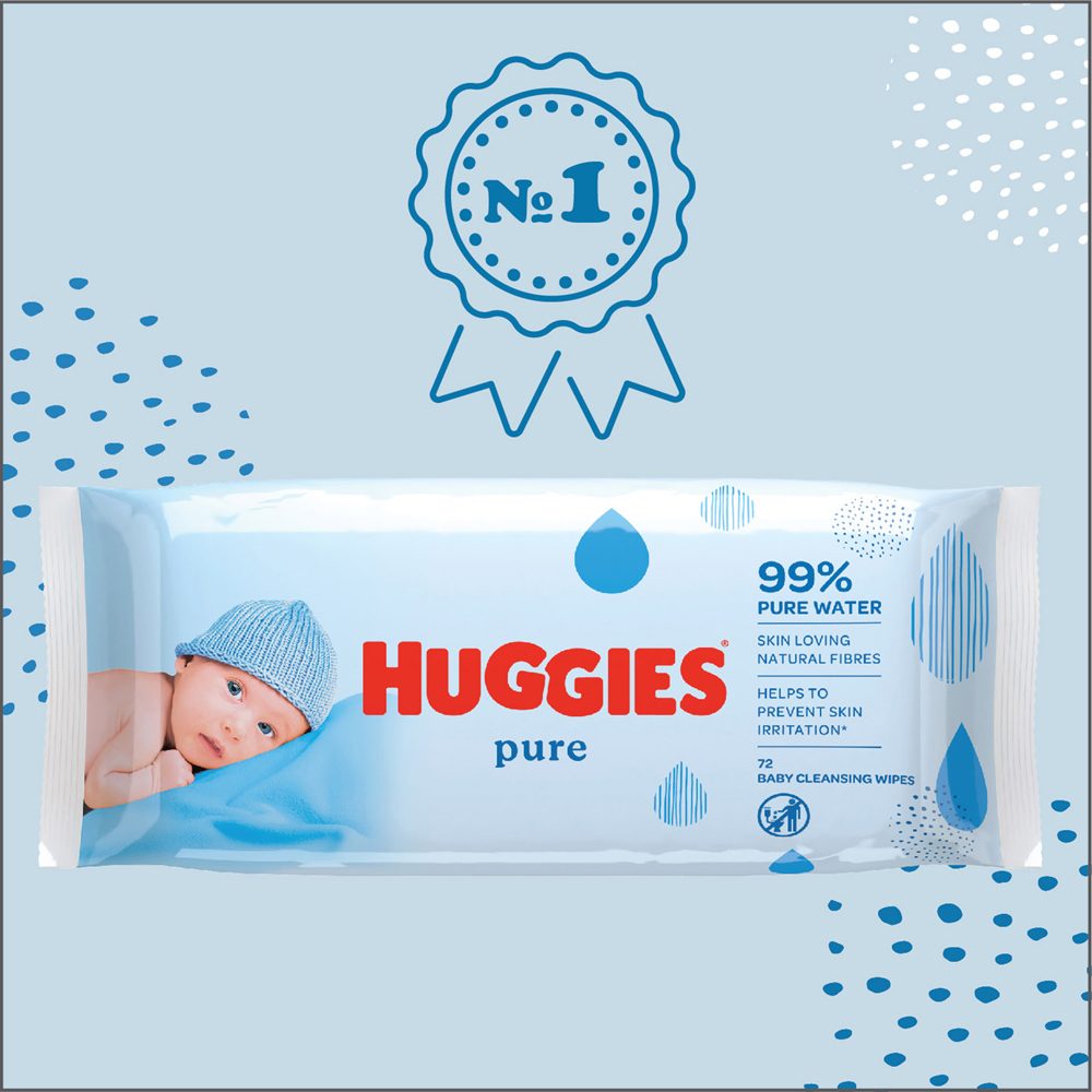 10x HUGGIES® Single Pure Obrúsky vlhčené 56 ks – Obrázok 7