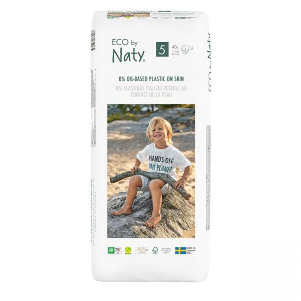 2x ECO BY NATY Plienky jednorazové 5 (11-25 kg) 40 ks - ECONOMY PACK – Obrázok 4