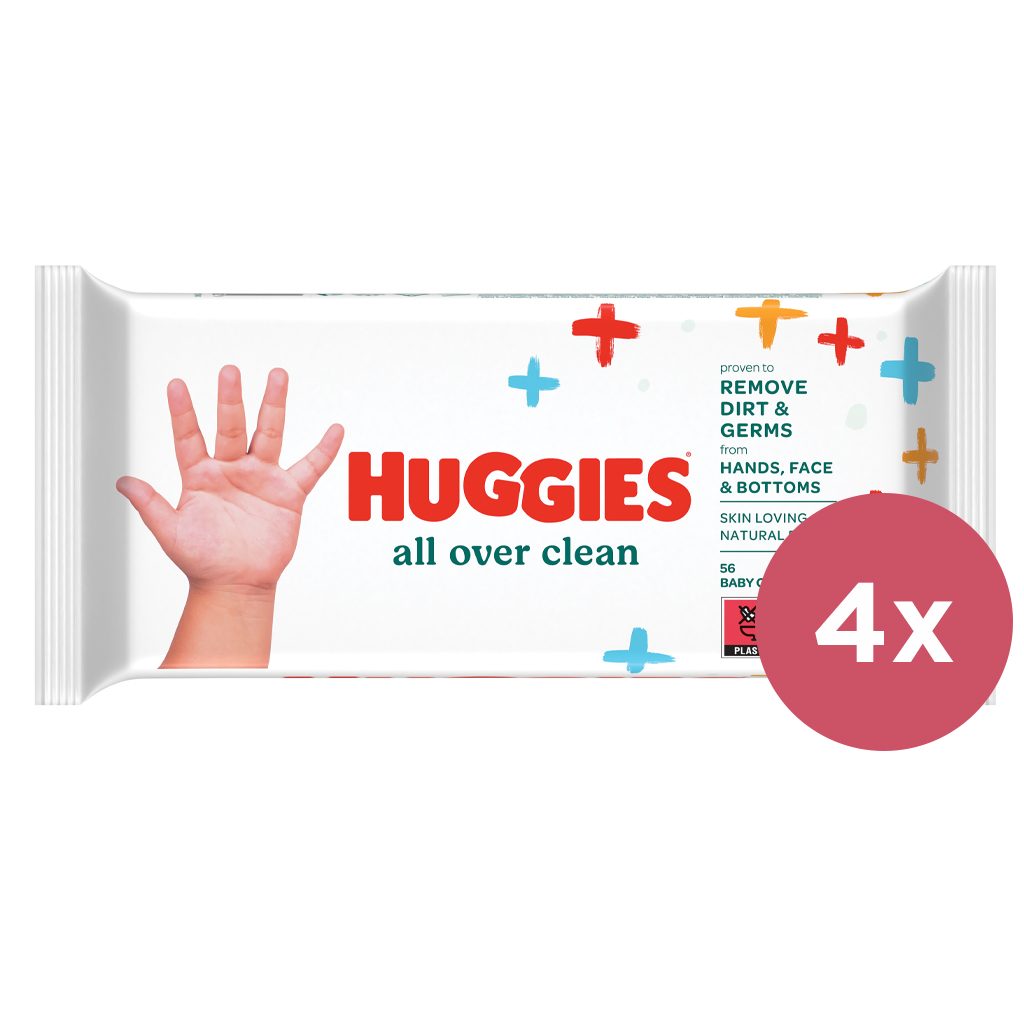 2x HUGGIES® Single All Over Clean Obrúsky vlhčené 56 ks