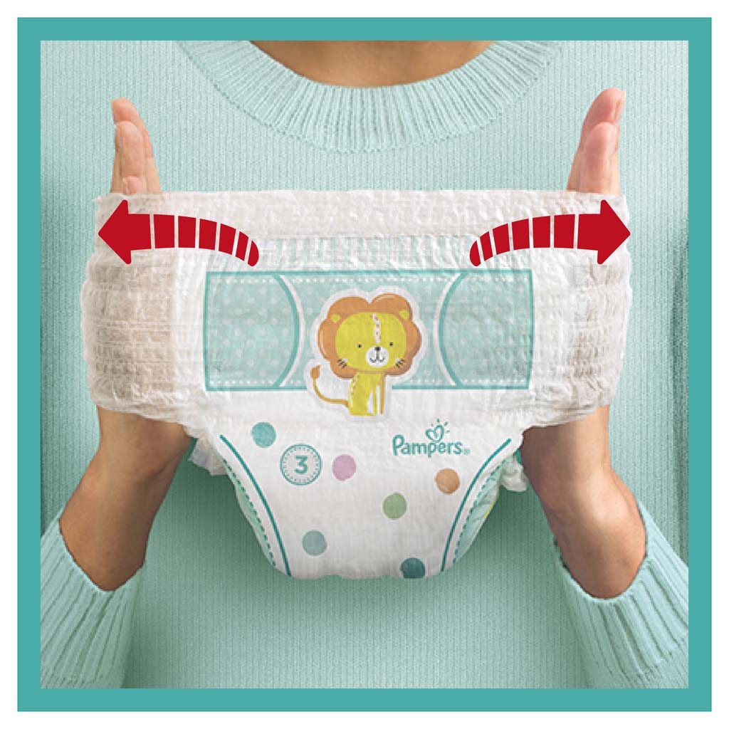 2x PAMPERS Pants Nohavičky plienkové jednorazové 3 (6-11 kg) 128 ks - MEGA PACK – Obrázok 11