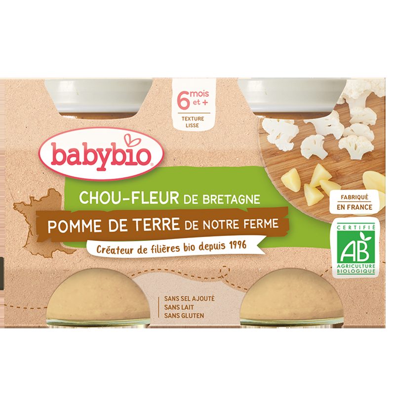 3x BABYBIO Karfiol a zemiaky 2x 130 g – Obrázok 3