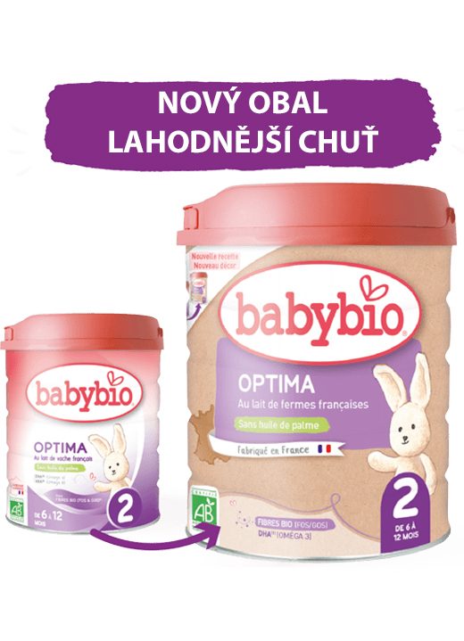 3x BABYBIO OPTIMA 2 dojčenské bio mlieko 800 g – Obrázok 4