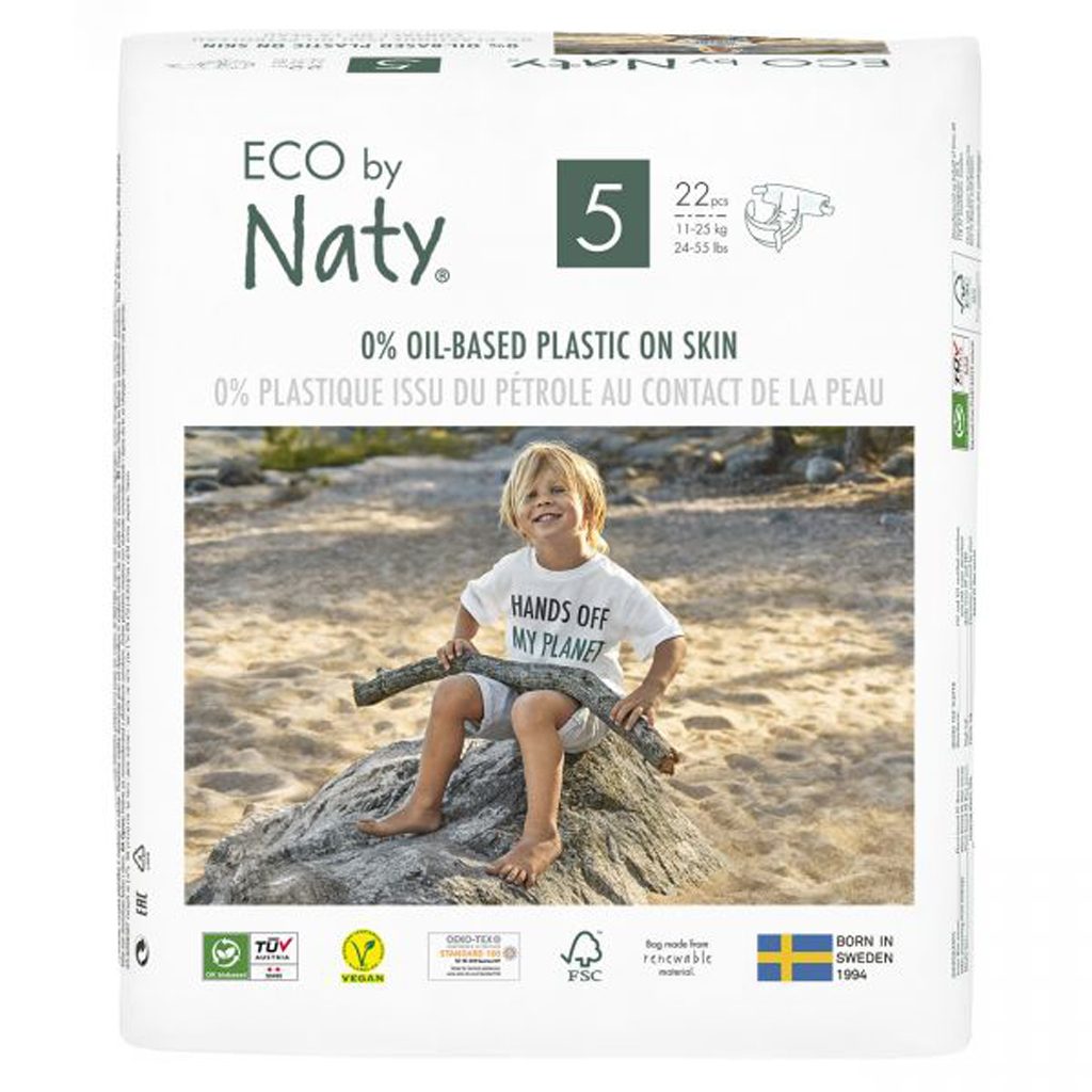 3x ECO BY NATY Plienky jednorazové 5 (11-25 kg) 22 ks – Obrázok 3