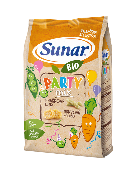 3x SUNAR BIO Chrumky Party mix 45 g – Obrázok 4