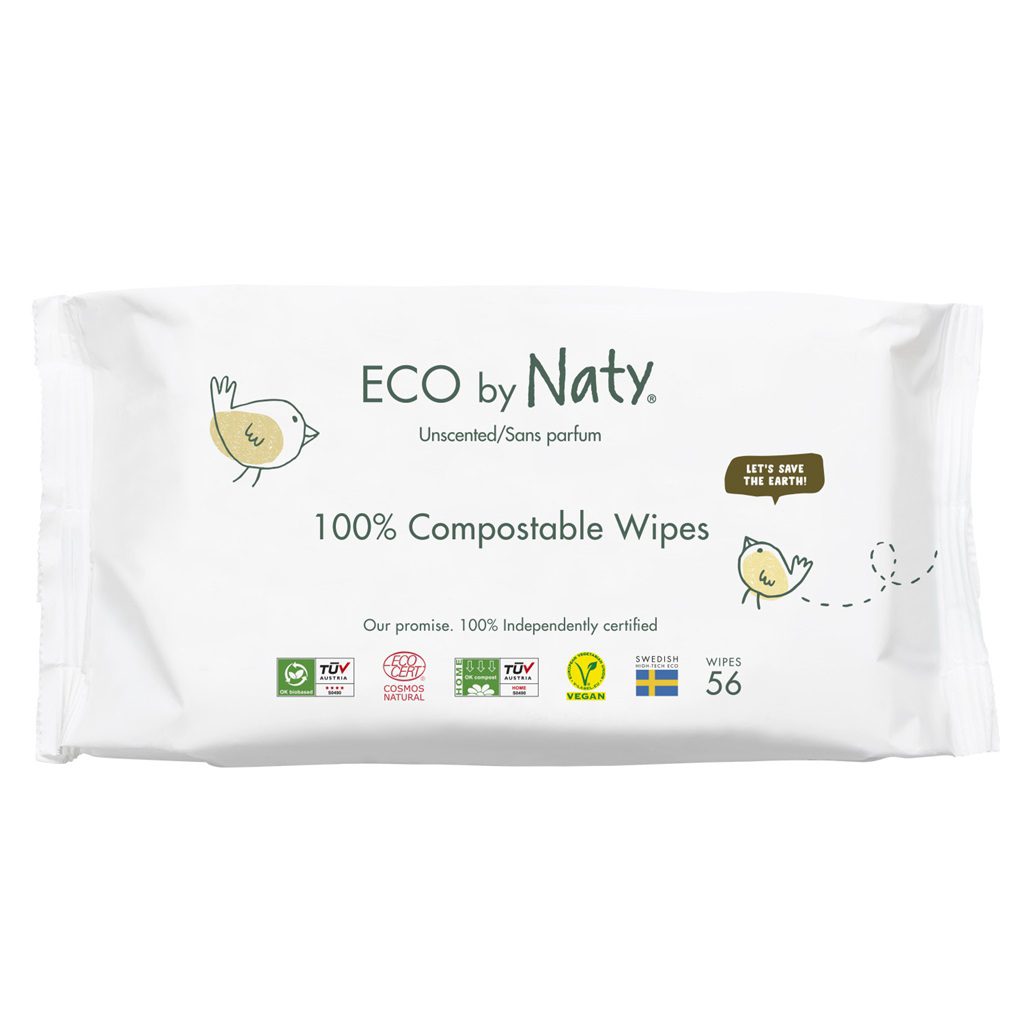 4x ECO BY NATY Sensitive Vlhčené obrúsky bez vôně 56 ks – Obrázok 3