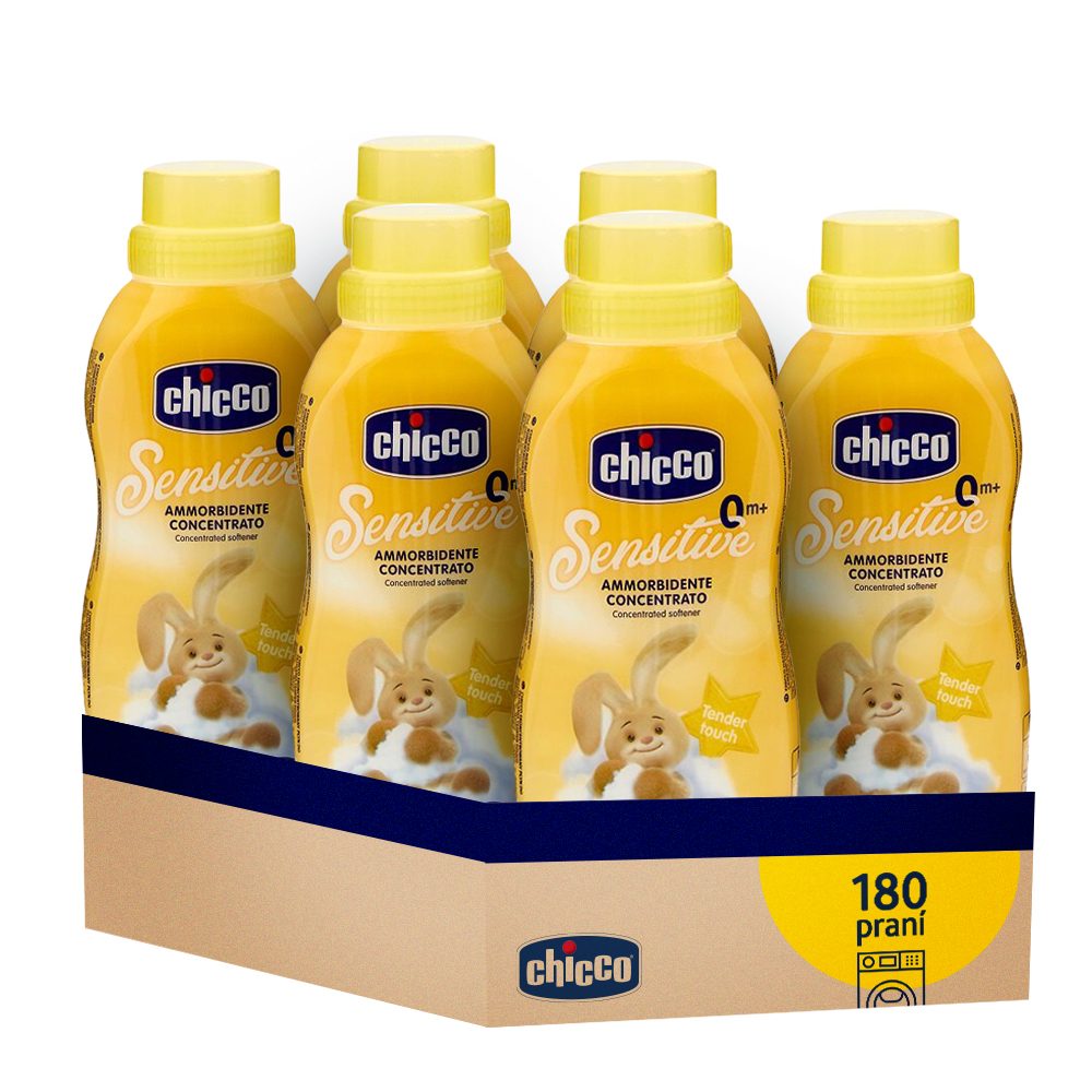 6x CHICCO Aviváž koncentrovaná Jemný dotyk 750 ml (6x30 praní) – Obrázok 2