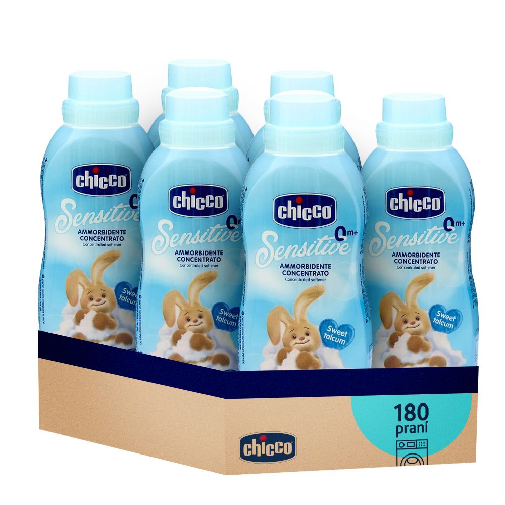 6x CHICCO Aviváž koncentrovaná Sladký Púder 750 ml (6x30 praní) – Obrázok 2