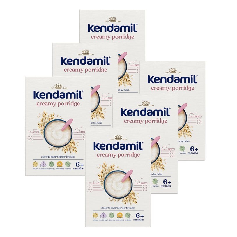 6x KENDAMIL Kaša mliečna krémová ovsená (150 g), 6m+ – Obrázok 3