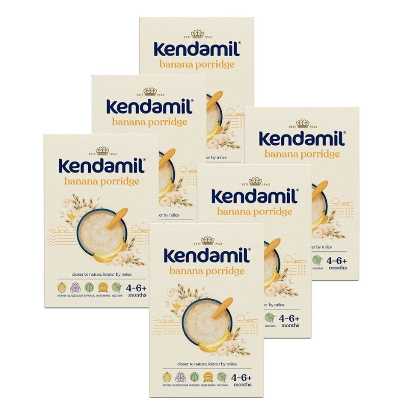 6x KENDAMIL Kaša mliečna s banánom (150 g), 4m+ – Obrázok 3
