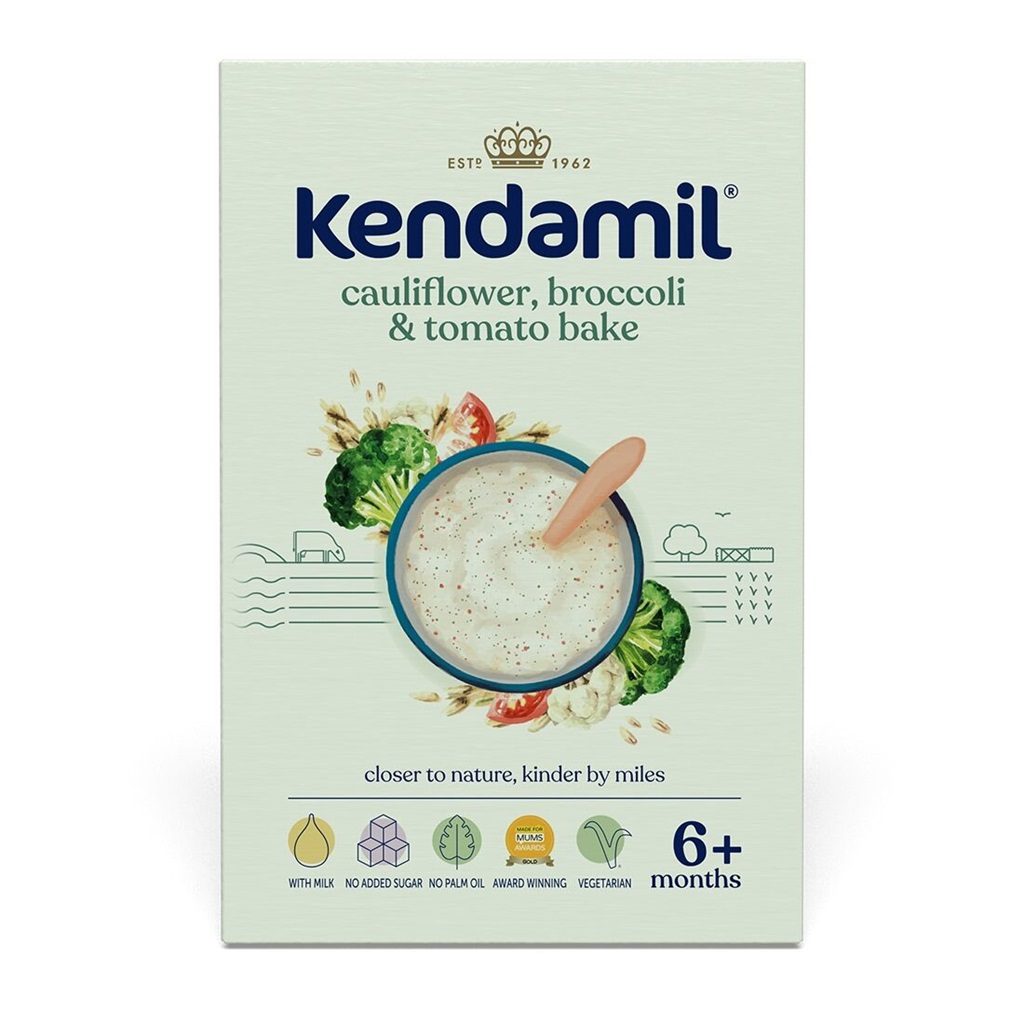 6x KENDAMIL Kaša mliečna s brokolicami, karfiolom a paradajkami (150 g), 6m+ – Obrázok 4