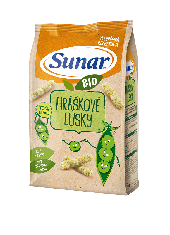 6x SUNAR BIO Chrumky Hráškové struky 45 g – Obrázok 4