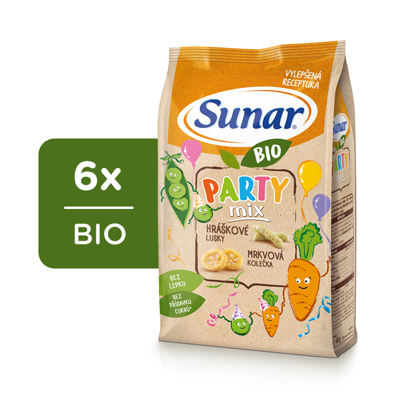 6x SUNAR BIO Chrumky Party mix 45 g – Obrázok 2