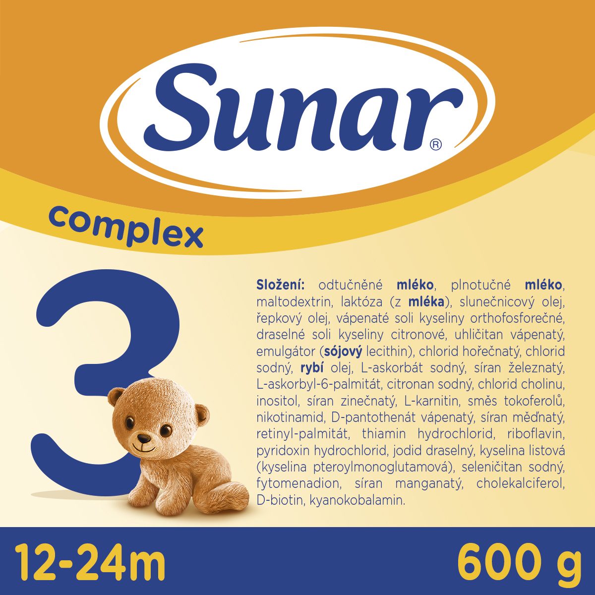 6x SUNAR Complex 3 Mlieko batoľacie 600 g – Obrázok 5