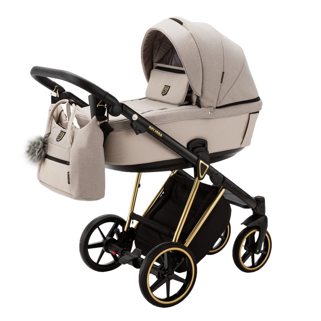 ADAMEX Kočík kombinovaný Belissa Special Edition Beige/Gold – Obrázok 3