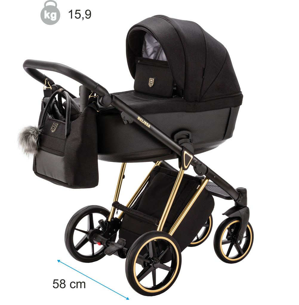 ADAMEX Kočík kombinovaný Belissa Special Edition Beige/Gold – Obrázok 22