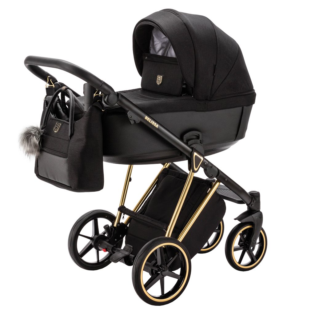 ADAMEX Kočík kombinovaný Belissa Special Edition Black/Gold – Obrázok 3