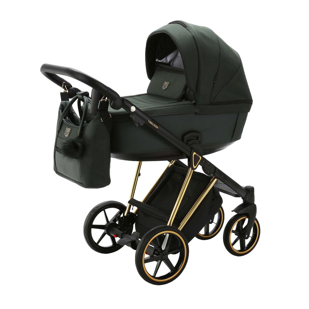 ADAMEX Kočík kombinovaný Belissa Special Edition Dark Green/Gold – Obrázok 3