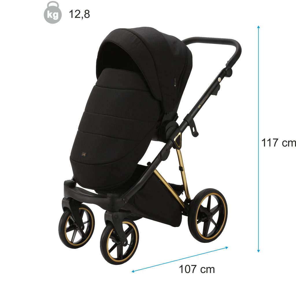 ADAMEX Kočík kombinovaný Belissa Special Edition Dark Green/Gold – Obrázok 23